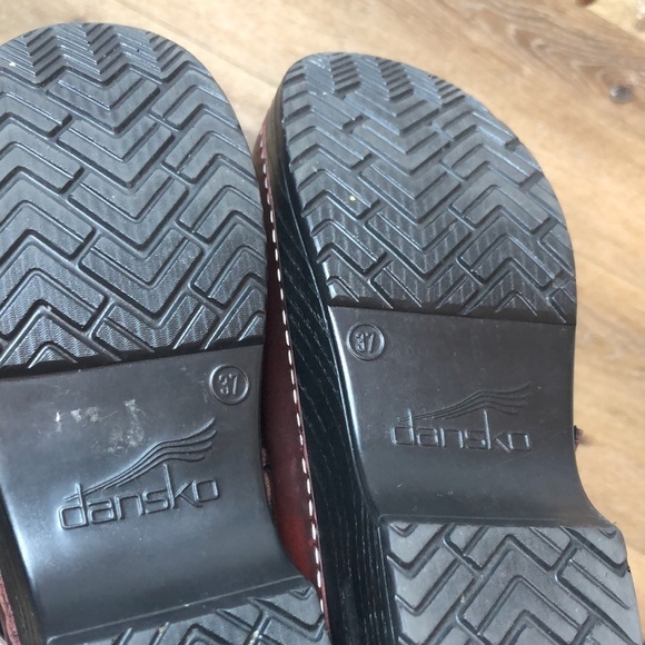 Dansko Merrie Oxblood Leather Mules Size 37/6.5-7 - Picture 7 of 7